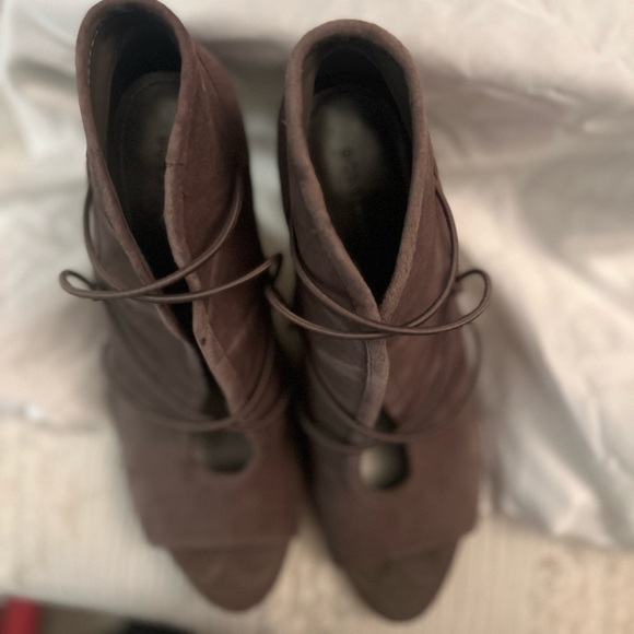 BCBG Suede Caged Open Toe Bootie - Picture 4 of 7